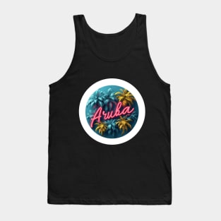 Aruba (with White Border and Neon Lettering) Tank Top